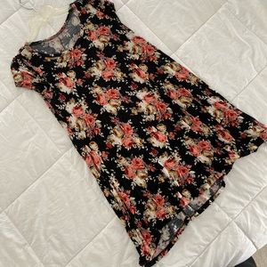 Floral Stretchy Shirt Dress